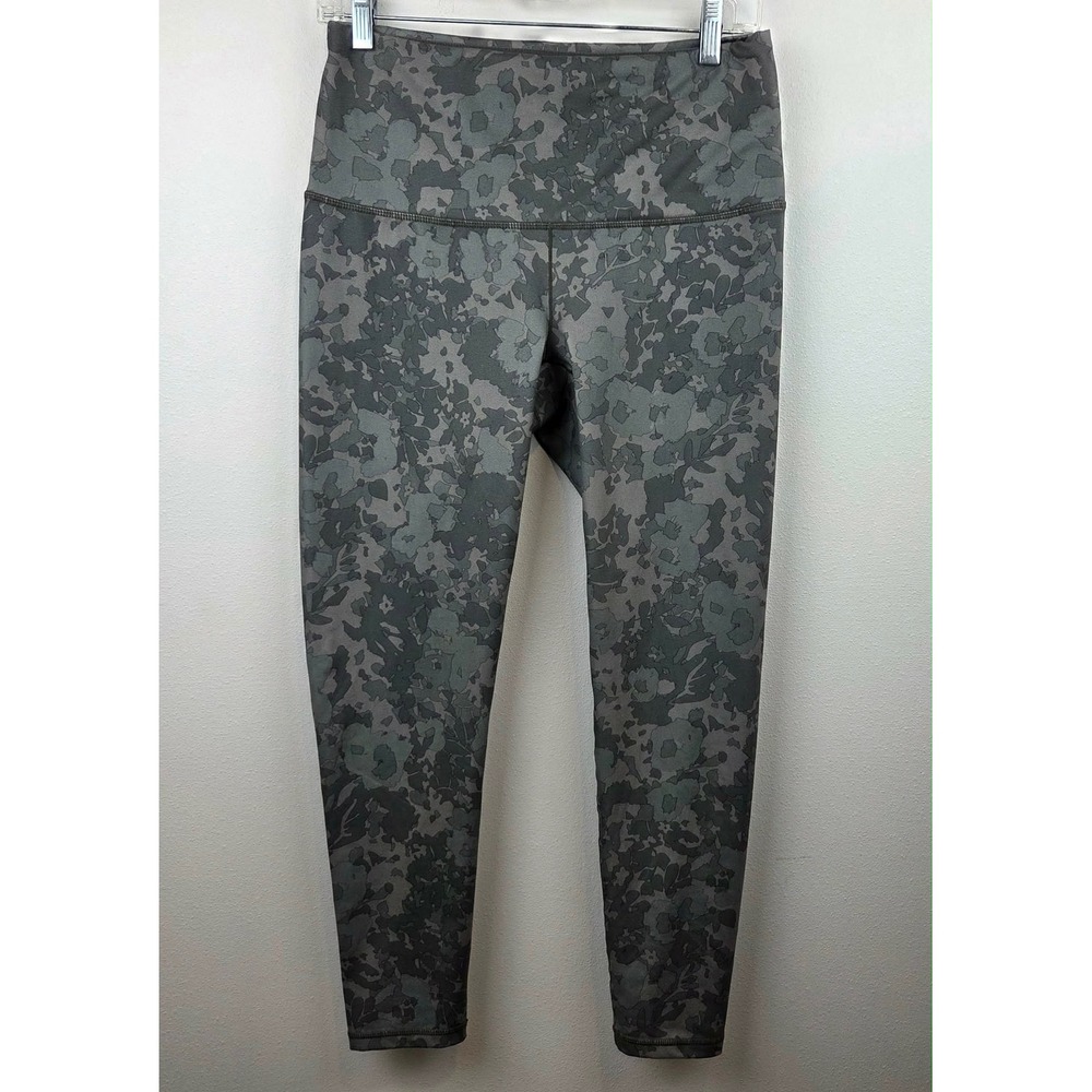 Prana Womens Floral Camo High Rise Yoga Leggings Green Large